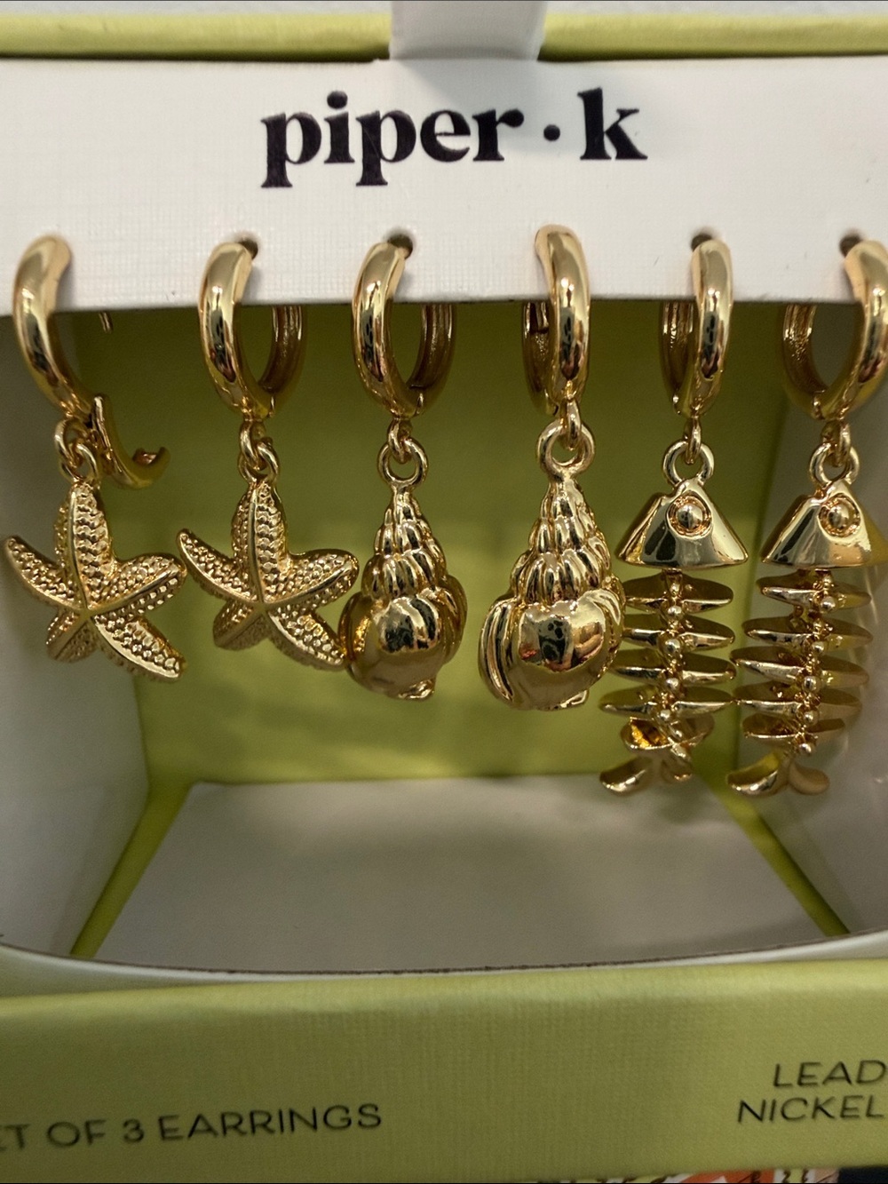 Piper K | Ocean Sea Inspired Hoop Earring Set - Picture 8 of 8